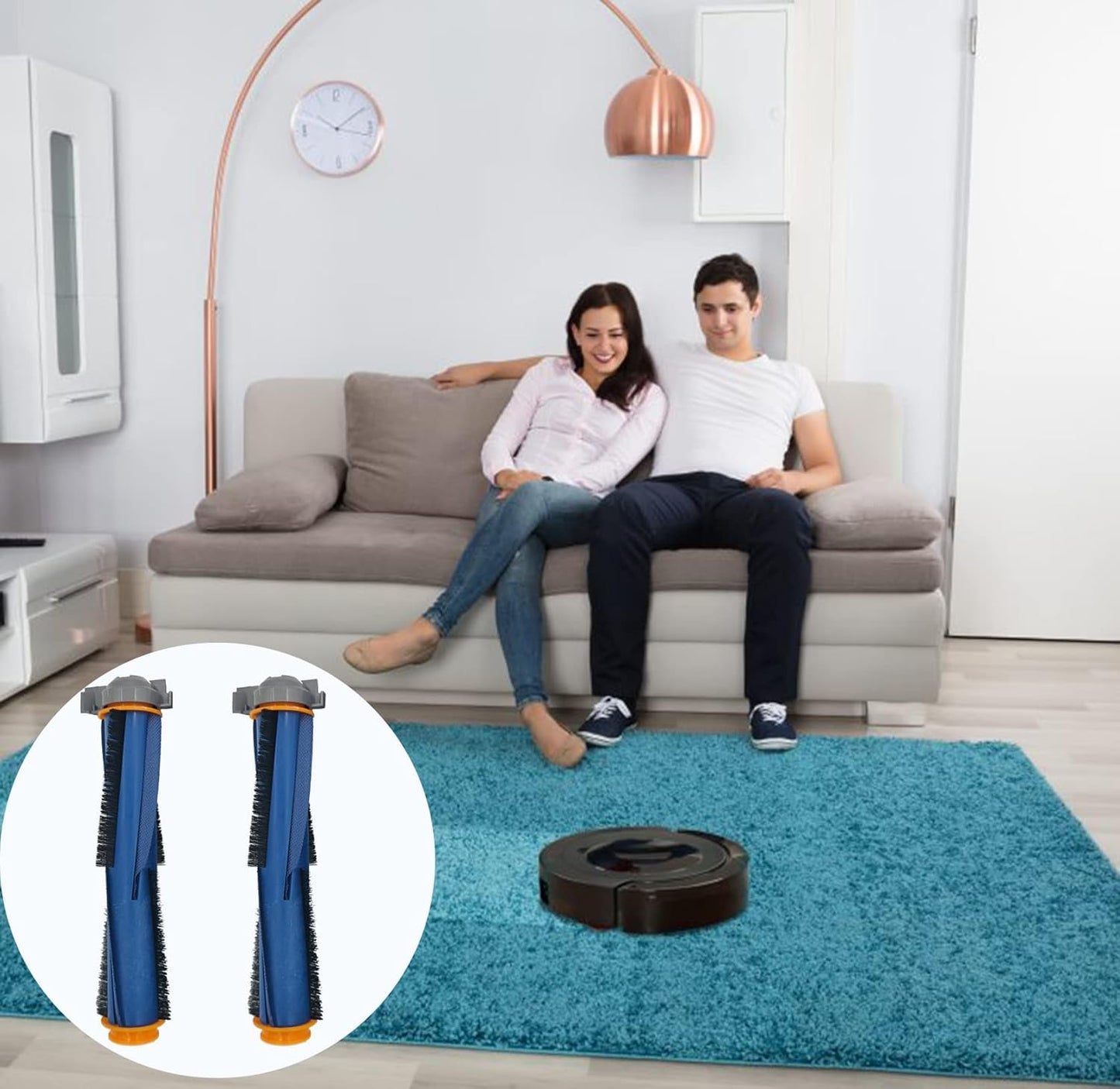 Replacement Parts Roller Brush for Shark AI AV2511AE AV2501S AV2501AE RV2502AE RV2410WD RV2610WA RV2610WD RV2620WD RV2520AOUS AV2510AOUS Main Brush Robot Vacuum Cleaner