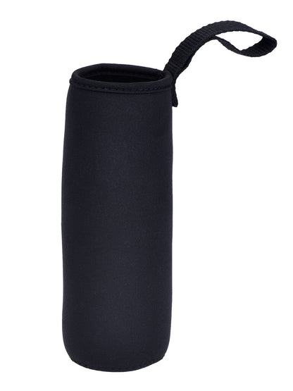 Mudder 2 Pieces Water Bottle Sleeve Neoprene Carrier Nylon Sleeve for 19.4 oz Glass Water Bottle, 550 ml (Black and Navy Blue)