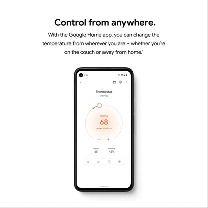 Google Nest Thermostat - Smart Thermostat for Home - Programmable Wifi Thermostat - Fog
