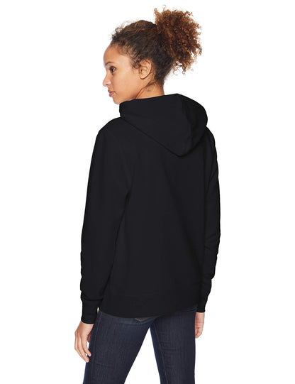 Amazon Essentials Women's Regular-Fit Fleece Pullover Hoodie (Available in Plus Size), Black, Large