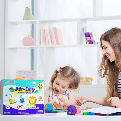 Air Dry Clay 66 Colors, Modeling Clay for Kids, DIY Model Magic Clay, Molding Clay Kit with Sculpting Tools, Non-Sticky Soft and Super Light, Arts and Crafts Gift for Boys Girls Kids.