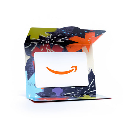 Amazon Physical Gift Card in Mini Envelope - Dazzling Fireworks | New Years, Christmas, Birthday, Graduation, Congrats