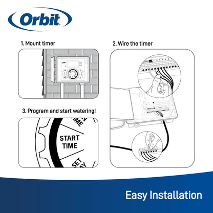 Orbit 57894 4-Station Outdoor Swing Panel Sprinkler System Timer
