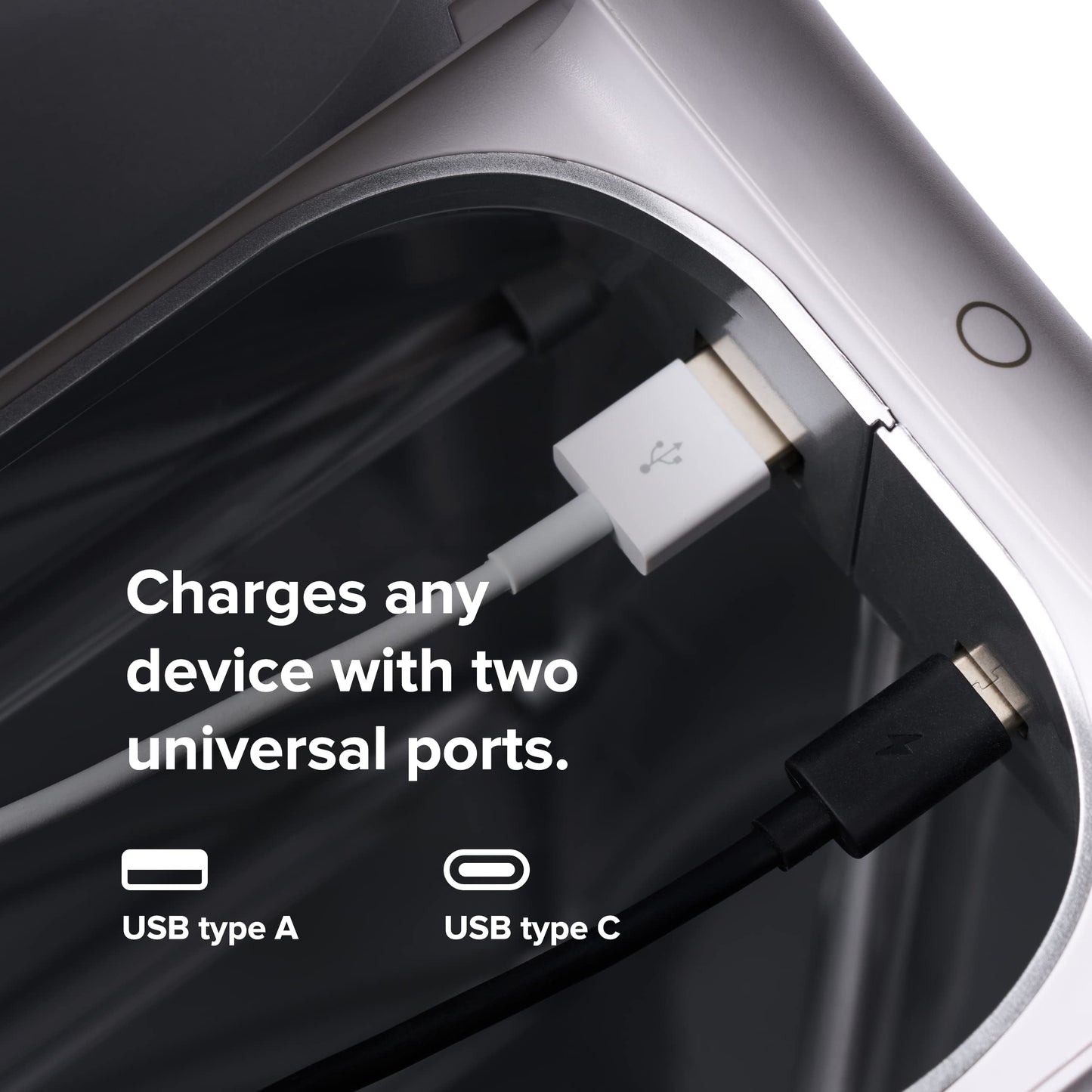 PhoneSoap XL (HomeSoap) UV Llight Sanitizer | 360° UV Sanitizing Box & Charger | Large Capacity | Sanitizes Tablets, Baby Bottles, Remotes, Toys & More (White)