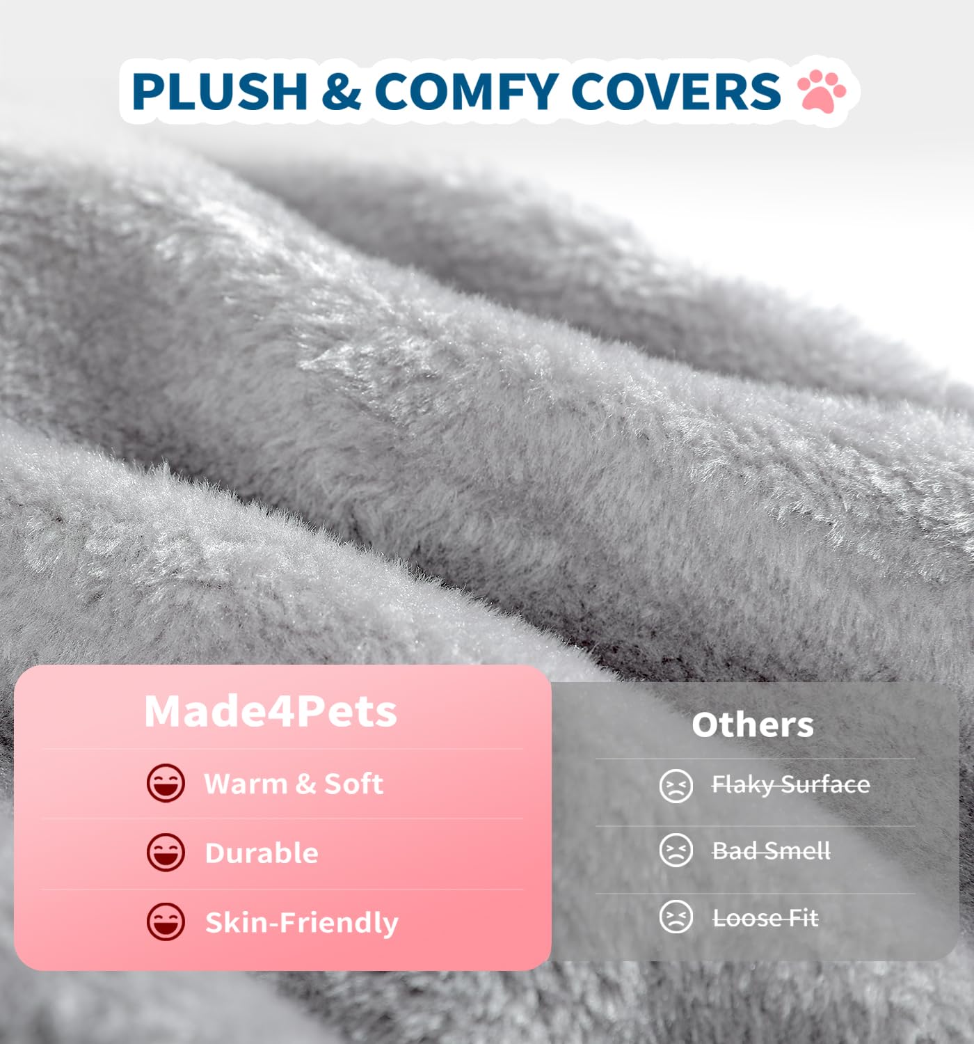 Made4Pets Cat Tree, Carpet Cat Tower Grey for Indoors Cats, Cute Wood Kitty Condo with Scratching Post and Pad, 29" Multi-Level Modern Activity Climbing Furniture for Small and Medium Cats