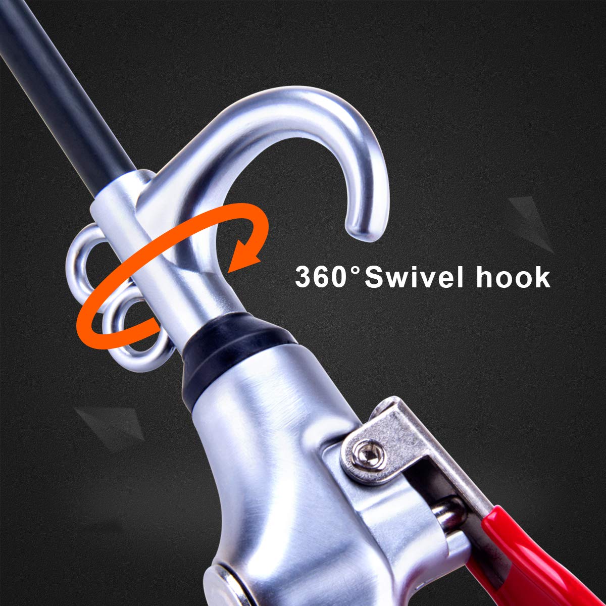 High Volume Air Blow Gun Alluminum Rubber Guard Air Flow Nozzle,Industrial Household Air Blower Gun,Pneumatic Air Compressor Accessories Dust Cleaning Tool