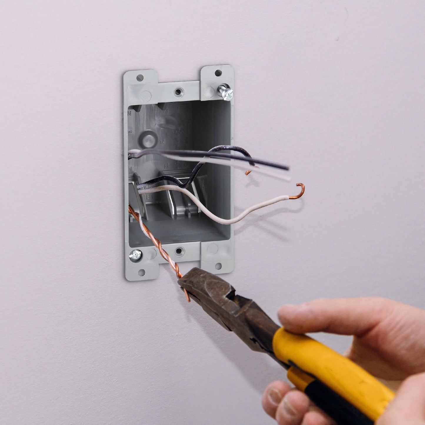 Newhouse Hardware 1-Gang PVC Old Work Electrical Outlet Box (12-Pack) | 14 cu. in. Plastic Junction Box for Switches, GFCI, or Duplex Receptacle Outlet | Old Work Electrical Box for Home Improvement