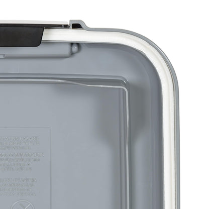 Amazon Basics Airtight Dog Food Storage Container with Scoop and Wheels, 69 QT, Gray