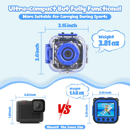 PROGRACE Kids Waterproof Camera for Boy Toys - Gifts for Boy Waterproof Digital Camera Underwater Video Camera for Kids Age 3-14 Year Old Birthday Presents with 32GB Card