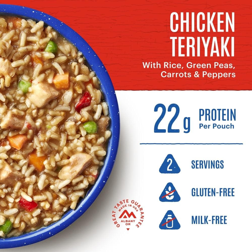Mountain House Chicken Teriyaki | Freeze Dried Backpacking & Camping Food | 2 Servings | Gluten-Free