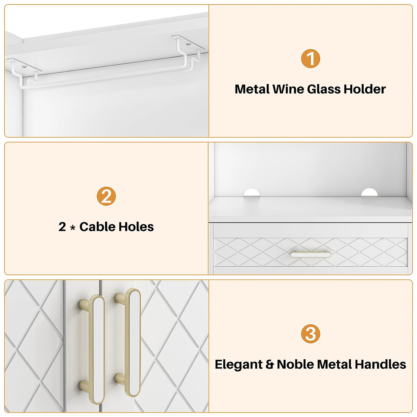 kepptory 66" Kitchen Pantry Cabinet with Microwave Shelf, Pantry Storage Cabinet with Adjustable Shelves and Drawer, Kitchen Buffet Cupboards Sideboard for Home Office Use (16" D x 24" W x 66" H)