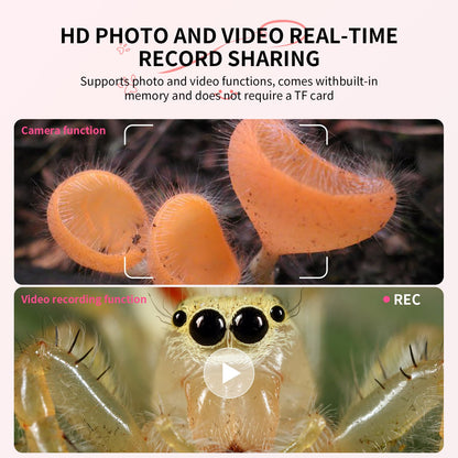 Portable Handheld Mini Digital Microscope for Kids - Educational Science Toys, Christmas & Birthday Gifts for Age 5 6 7 8 9 10 11 12 Girls & Boys (Pink)