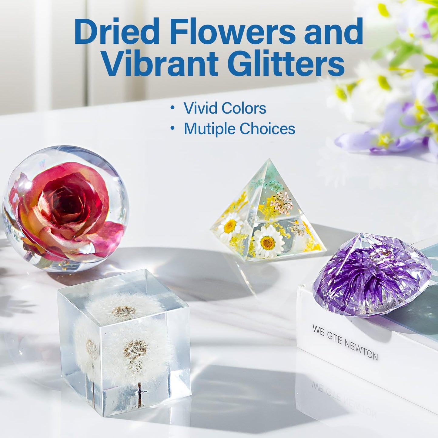 LET'S RESIN Epoxy Resin Kits and Molds Complete Set, 16oz Resin Art Kit with Silicone Molds, Pigment, Dried Flowers, Crafts for Adults, Beginners, Art Supplies for DIY Lovers, DIY Gift for Women