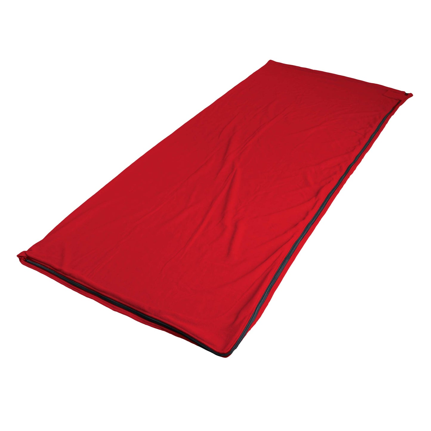 OSAGE RIVER Sleeping Bag Liner, Microfiber Fleece Travel Sheet Sleep Sack for Camping Travel Backpacking, Lightweight Zippered Sleeping Bag Inner Liner, Adults & Kids, Red