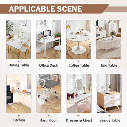 LovePads Clear Table Cover Protector 36 x 60 Inch, 1.5mm Thick Plastic Table Cover, Table Protector for Dining Room Table, Waterproof Vinyl Tablecloth Table Pad Mat for Kitchen, Dresser, Writing Desk