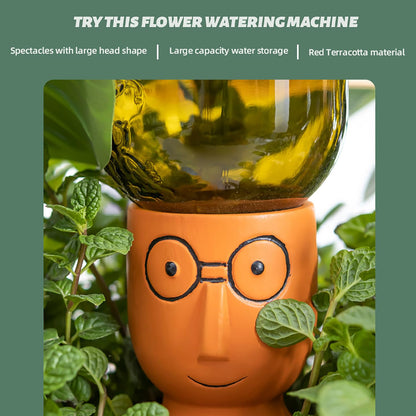 4 Pack Terracotta Watering Spikes, Vacation Self-Watering Planters Devices - Continuous Moisture with Slow Release Watering System - Perfect for Indoor Outdoor Plants (Big Head)