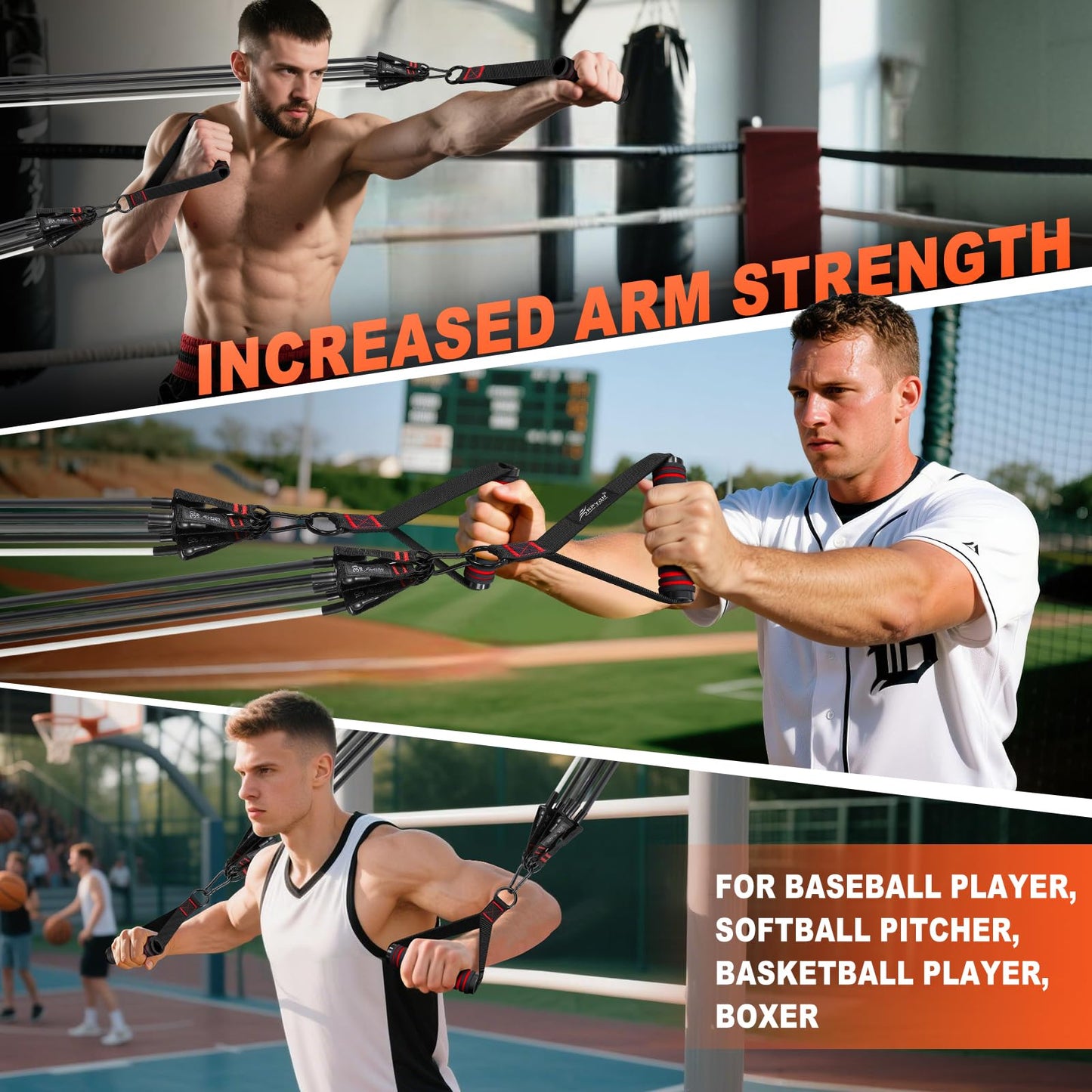 HPYGN Resistance Band, Exercise Bands with Handles, Workout Bands, Fitness Bands with Door Anchor and Ankle Straps, for Heavy Resistance Training, Physical Therapy, Shape Body, Yoga, Home Workouts Set