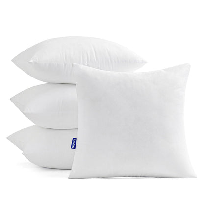 MIULEE Set of 4 Throw Pillow Inserts 22x22 Inches, 100% Virgin Filling Nowoven Pillow Inserts for Couch Sofa Living Room