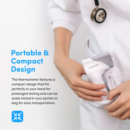 Medical Grade FSA-HSA Eligible Heavy Duty Touchless Infrared Forehead Thermometer, for Adults & Baby Digital Thermometer Gun, 1s Instant Results