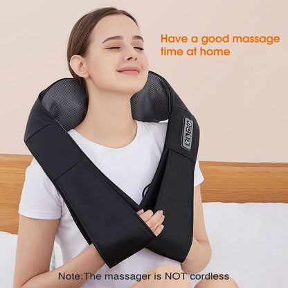 AERLANG Shiatsu Back and Neck Massager, Back Massager Deep Tissue Kneading Neck and Shoulder Massage with Heat, Electric Massage Pillow Fathers Day Gift Ideas from Daughter Son(NOT Cordless)