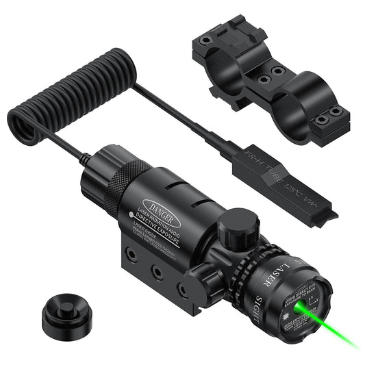 Feyachi GL-6 Tactical Green Laser Sight with Picatinny Rail Mount and Barrel Mount Include Pressure Switch