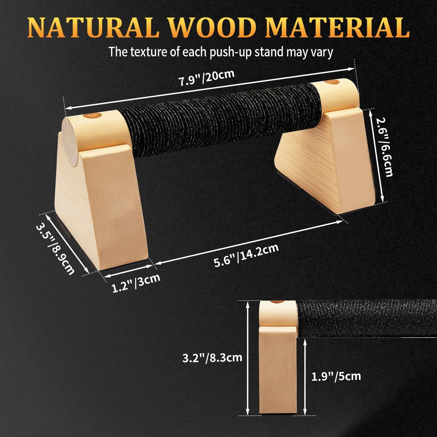 Parallettes Bars - Wooden Calisthenics Equipment for Handstand Training, Push Up Bars & Calisthenics Bar - Handstand Bars and Pushup Handles for Men