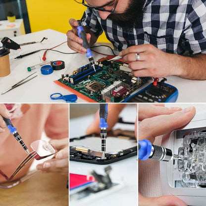 Precision Screwdriver Kit, Electronics Repair Tool Set with Clean Brush, Tool Gifts for Men, Repair for Electronics,Macbook, Laptop, PC, RC, PS5, iphone,Jewelers, XBOX, Glasses