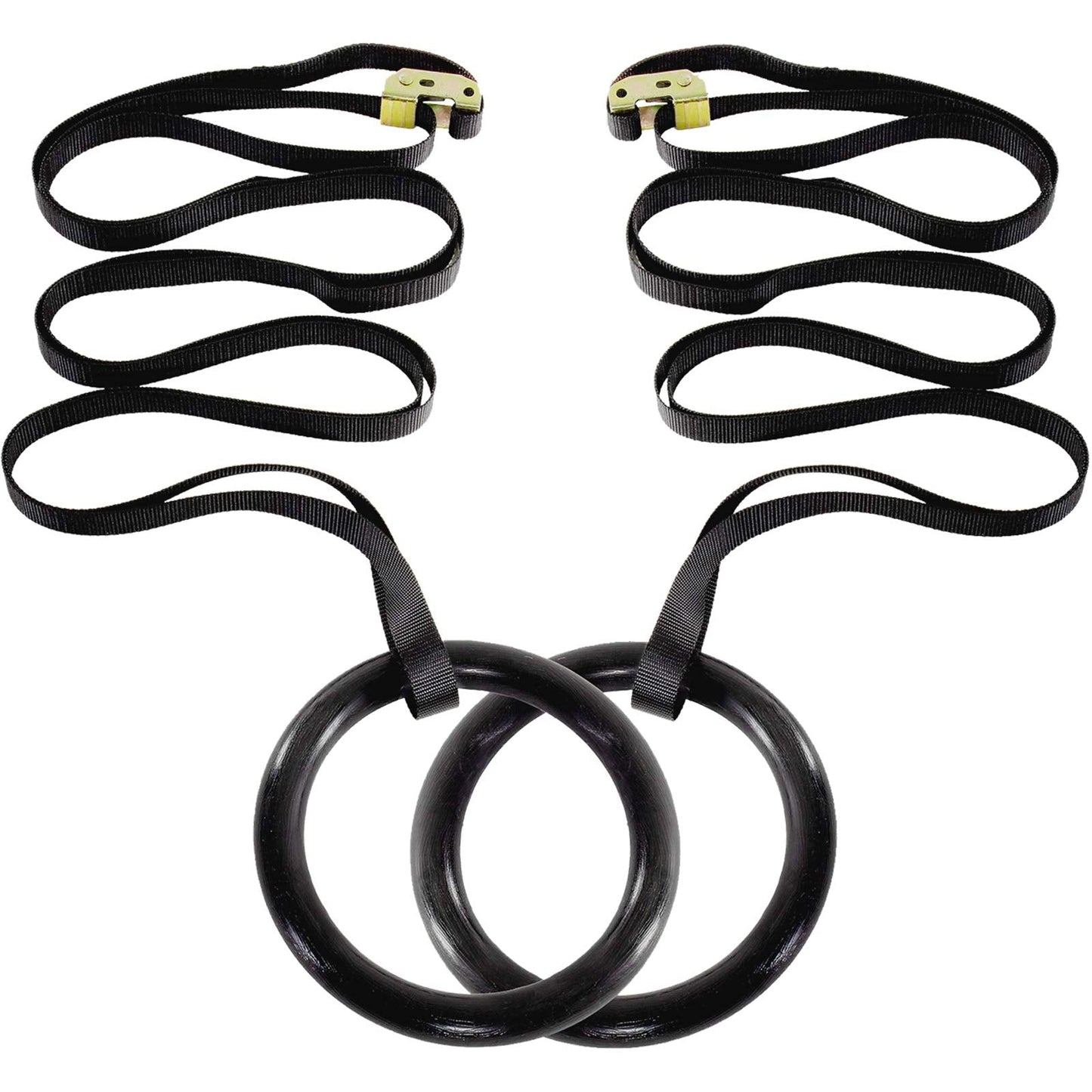 ProsourceFit Fitness Gymnastics Rings with Straps for Total Body Conditioning at Home