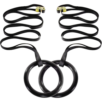 ProsourceFit Fitness Gymnastics Rings with Straps for Total Body Conditioning at Home