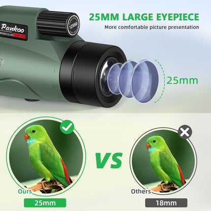Pankoo 12x60 HD Monocular Telescope for Adults | Comes with Smartphone Adapter Tripod Hand Strap | Suitable for Bird Watching Sports Hiking Traveling