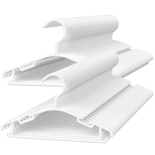 GoodtoU Baby Hangers, 60 Pack Baby Clothes Hangers for Closet Kids Plastic Hangers Toddler Infant Nursery Child Small Children (White)