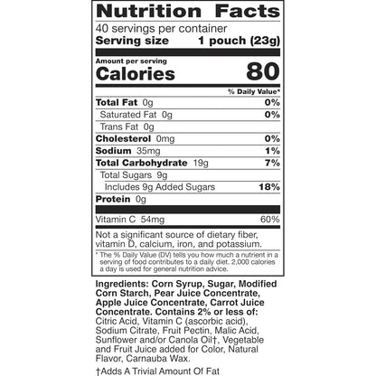 Mott's Fruit Flavored Snacks, Assorted Fruit, Gluten Free Snack, Family Pack, 40 Ct, 32 oz