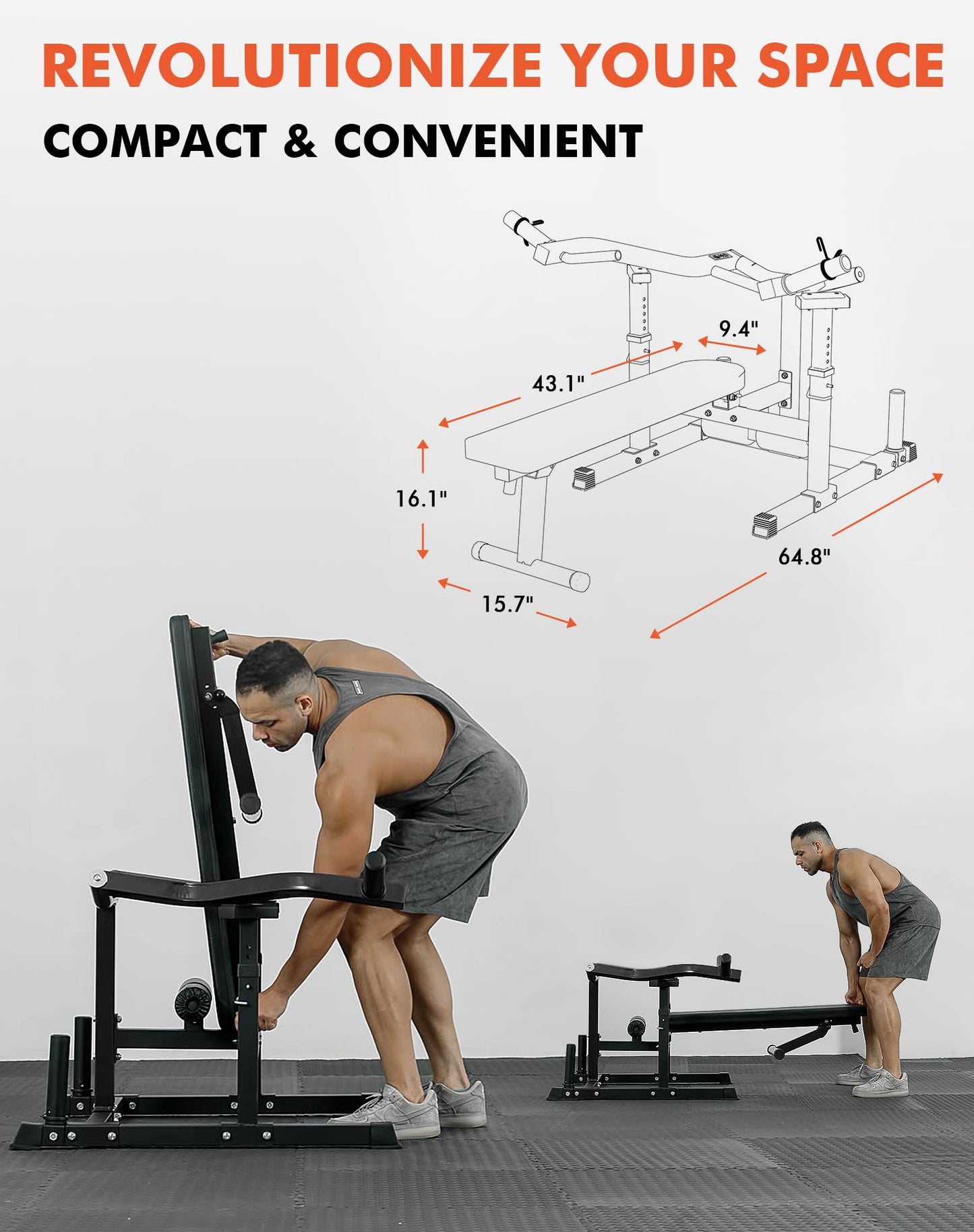 GMWD Chest Press Machine, 1250LBS Bench Press Machine with Independent Converging Arms, Adjustable Flat Incline Bench for Chest, AB Workouts, Shoulder Home Gym Equipment, Black, V1