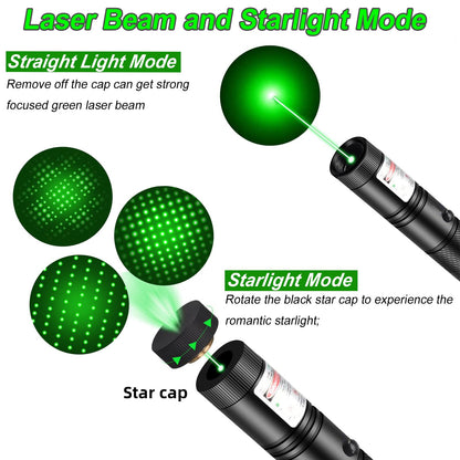MEUSNO Green Laser Pointer, Green Laser Pointer High Power Rechargeable Strong Long Range Laser Beam Flashlight Laser Light Pointer Pen, Rechargeable Laser Pointer for Presentations Outdoor