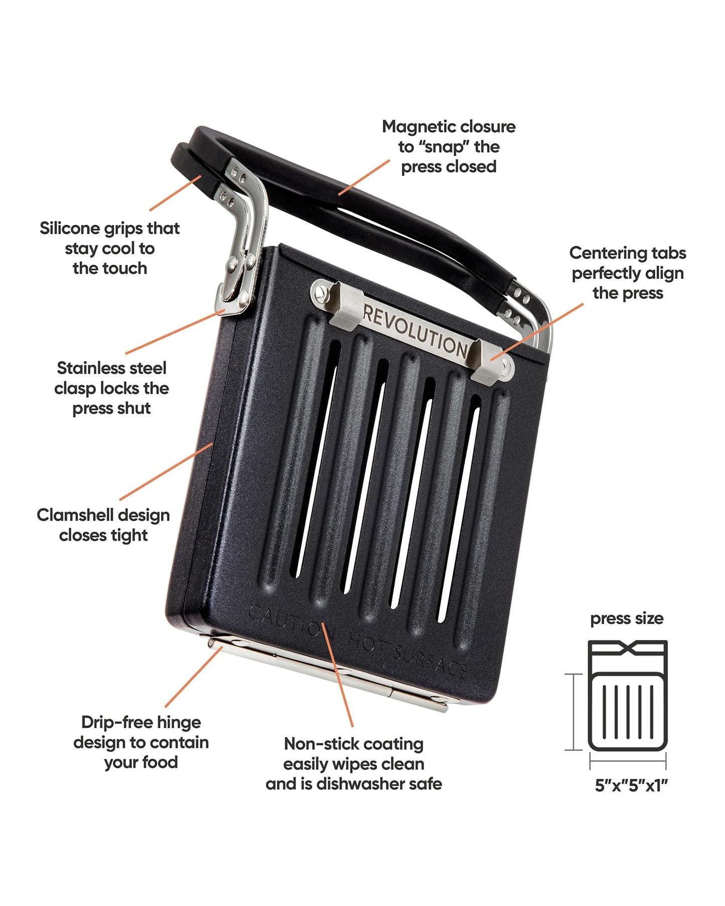 Revolution Toastie Press (Works With All Toasters) Toast Delicious Quesadillas, Paninis, and Grilled Cheese in Your Toaster