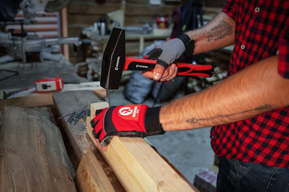 INTERTOOL 2 lbs Cross Peen Hammer, 1000g Heavy Duty Engineer Hammer, Mechanic, Blacksmith, Sheet Metal, 14” Shock Absorbing Fiberglass Handle HT08-0210