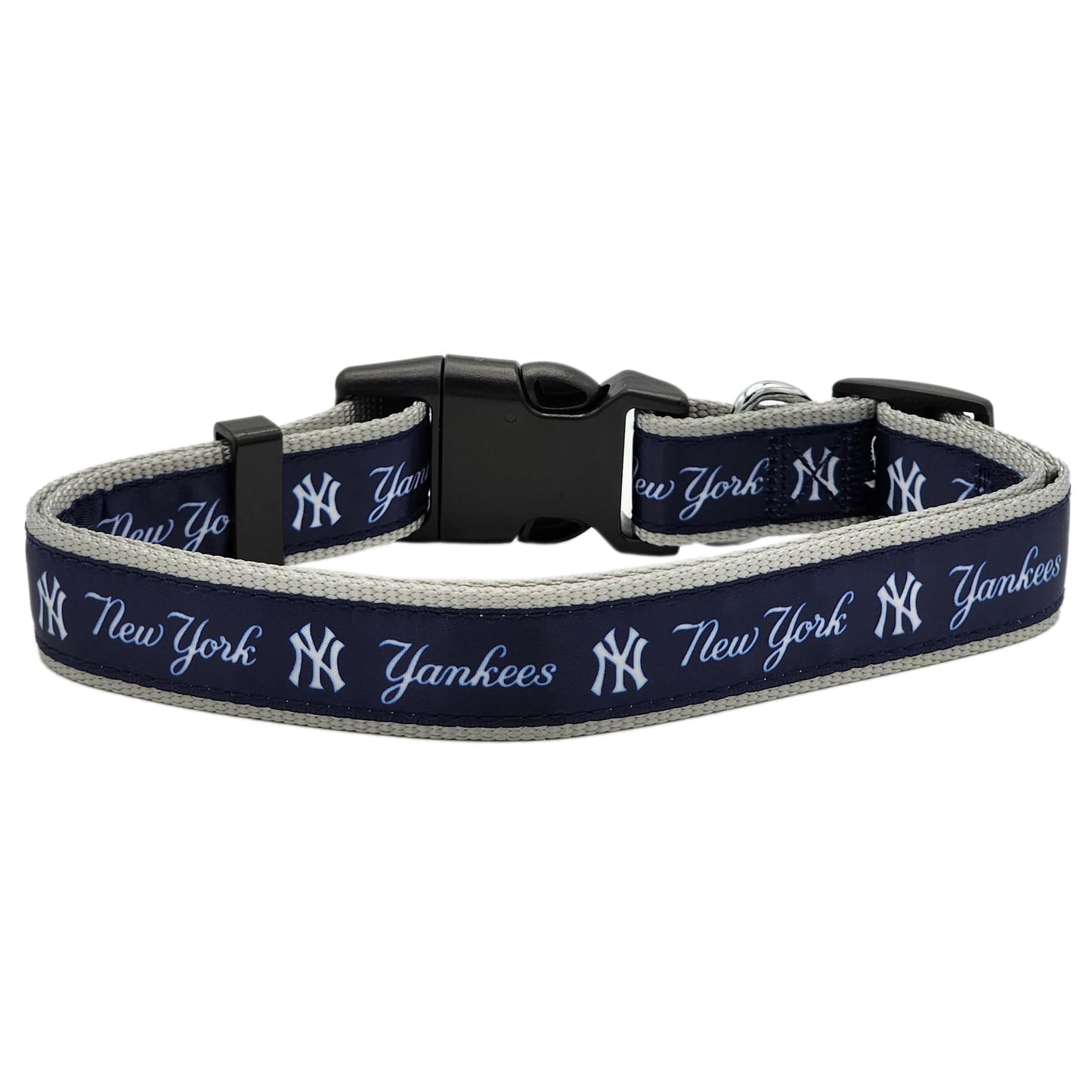MLB New York Yankees Licensed PET COLLAR- Heavy-Duty, Strong, and Durable Dog Collar. Available in 29 Baseball Teams and 4 Sizes