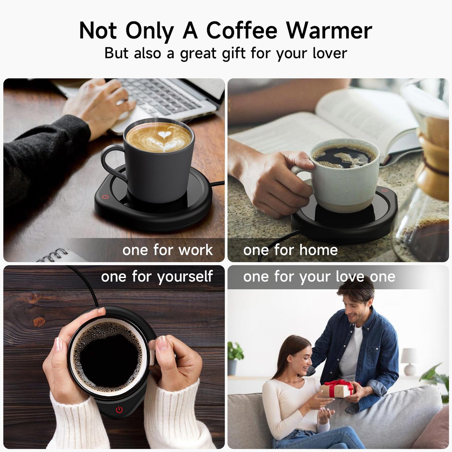 Oracer Coffee Mug Warmer, Cup Warmer for Desk with Auto Shut Off Smart Temperature Settings, Electric Beverage Tea Water Milk Heater for All Cups and Mugs, Heating Plate Candle Wax Warmer