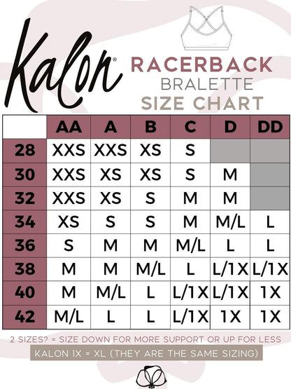 Kalon Women’s 4 Pack Racerback Sports Bralette Seamless Wireless Comfort Bra (Medium, Dark Basics)