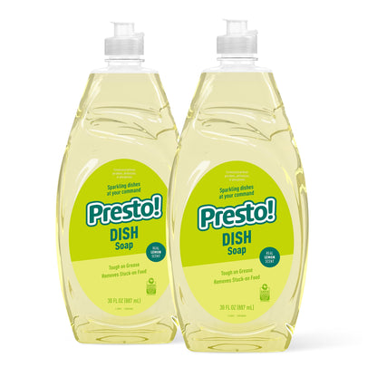 Amazon Brand – Presto! Dish Soap, Lemon Scent, 30 fl oz, Pack of 2