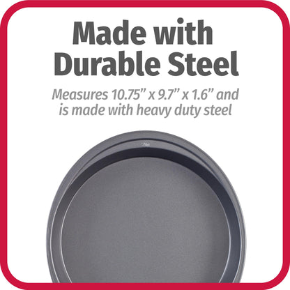 GoodCook Everyday Nonstick Steel Round Cake Pan, 9", Gray