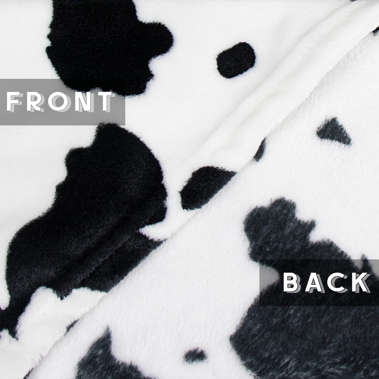 KIVEE Fleece Blankets King Size Cow Print Blanket for Bed Couch, Soft Cozy Fuzzy Large Blanket, Luxury King Size Cow Throw Blankets 108x90 Inches