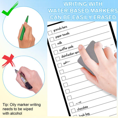 7-Piece Magnetic Dry Erase To-Do List White Board, 4'x11', Multifunctional Weekly Planner, Chore Chart, Dry Erase Planner for Refrigerator