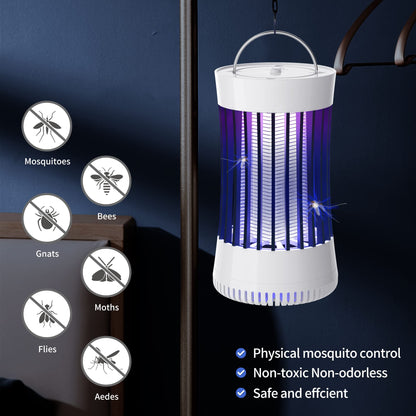 Lulu Home 2 Packs Indoor Bug Zapper with Fan, 1500V High Voltage Lighted Mosquito Lamp Trap, USB Cable Plug-in Electric Insect Killer Catching Moth Mosquitoes Gnat Fruit Flies (NO Battery)
