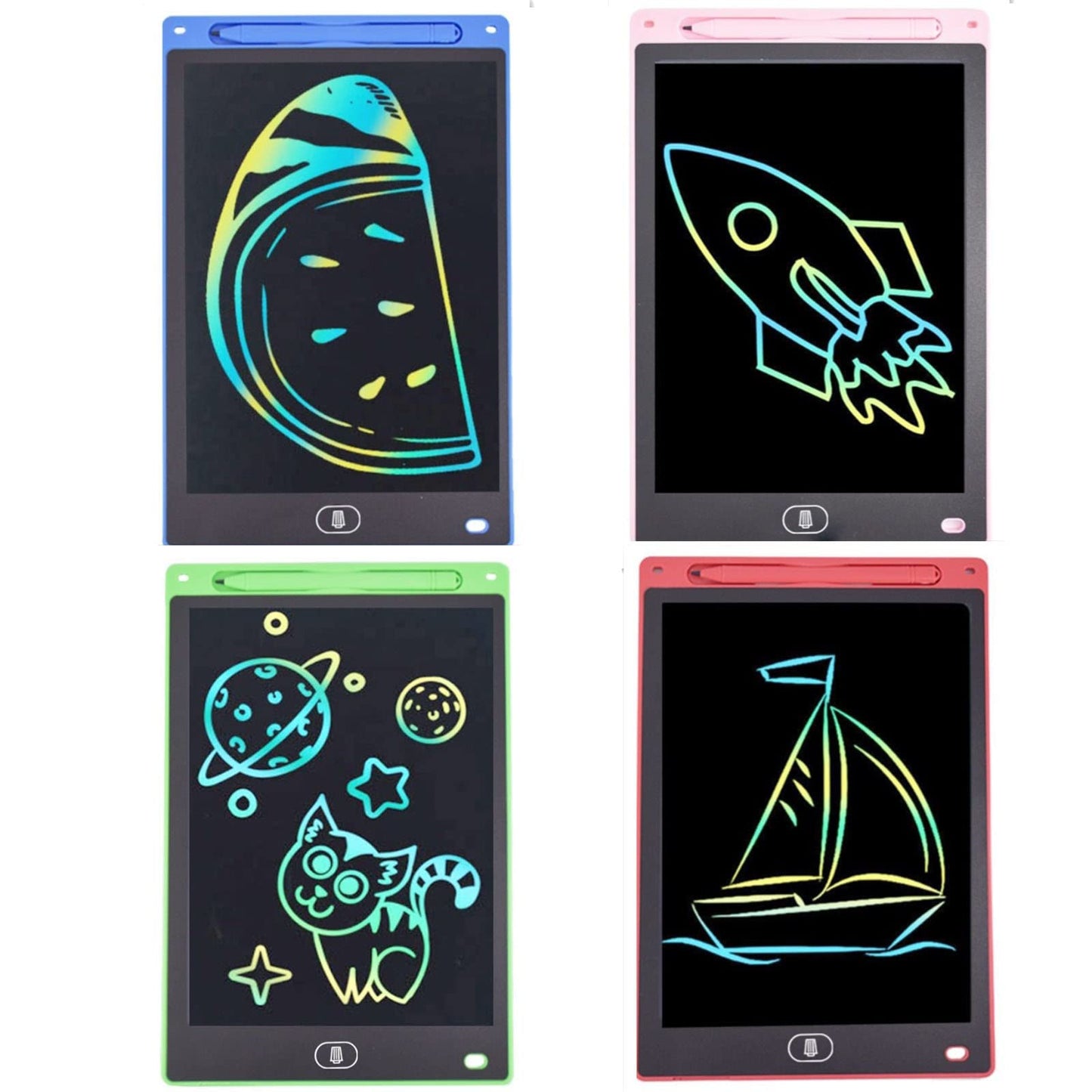 4 Pack LCD Writing Tablet for Kids, Electronic Drawing Writing Board, Learning Educational Toddler Drawing Board Toys for Age 3+ 4+ 5-7 6-8 9 8-12 Years Old Boys Girls(Blue, Red, Green, Pink)