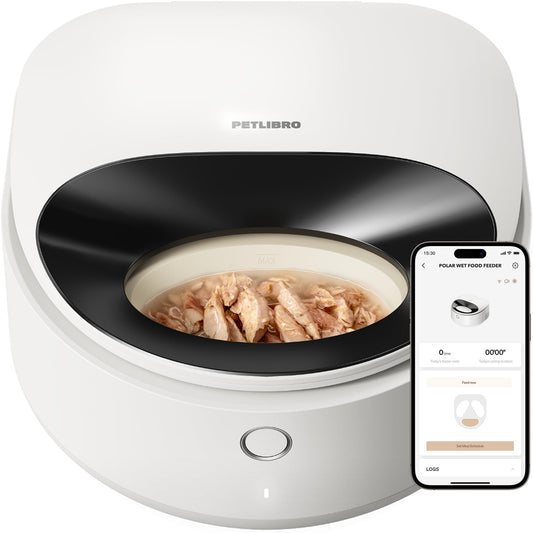 PETLIBRO Automatic Cat Feeder Wet Food Refrigerated New Upgraded APP Control,3 Days Freshness 3 Meals,Semiconductor Cooling&Quick Chills Wet Food Dispenser,Polar WiFi Timed Auto Pet Feeder for Cat Dog