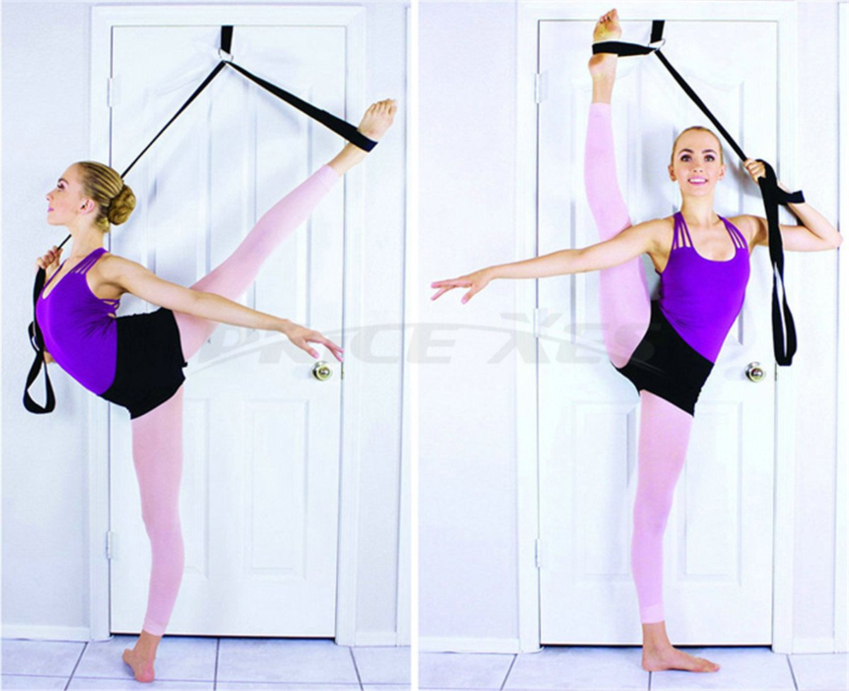 Price Xes Door Flexibility & Stretching Leg Strap - Great for Ballet Cheer Dance Gymnastics or Any Sport Leg Stretcher Door Flexibility Trainer Premium Stretching Equipment (Rose)