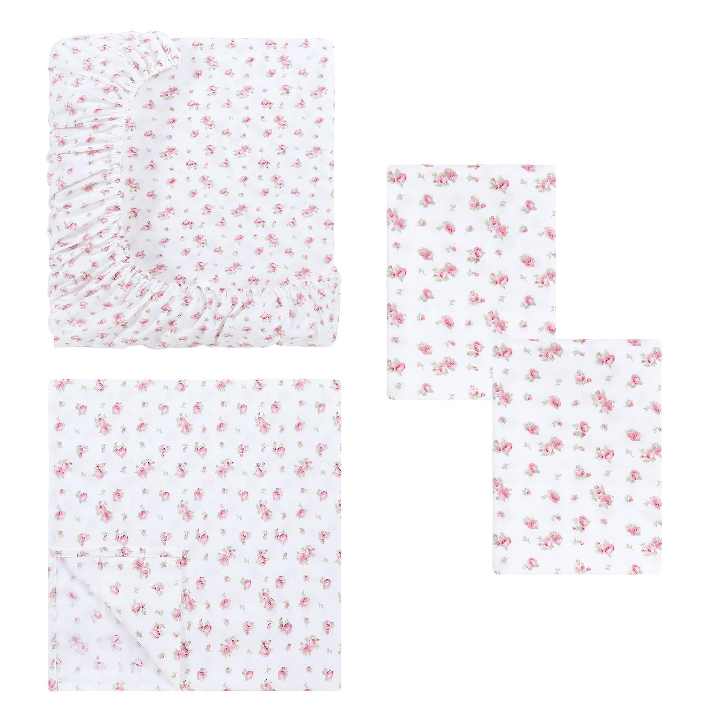 Modern Threads Silky Soft Microfiber and Wrinkle Free Sheets - Luxurious Microfiber Bed Sheets Includes Flat Sheet, Fitted Sheet with Deep Pockets, & Pillowcases Ivory, Full