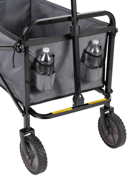 Amazon Basics Collapsible Folding Heavy Duty Utility Wagon for Outdoor Sports, 265 pounds Weight Capacity, Camping, Garden, and Shopping, 27.6 x 40.9 x 20 inches, Gray