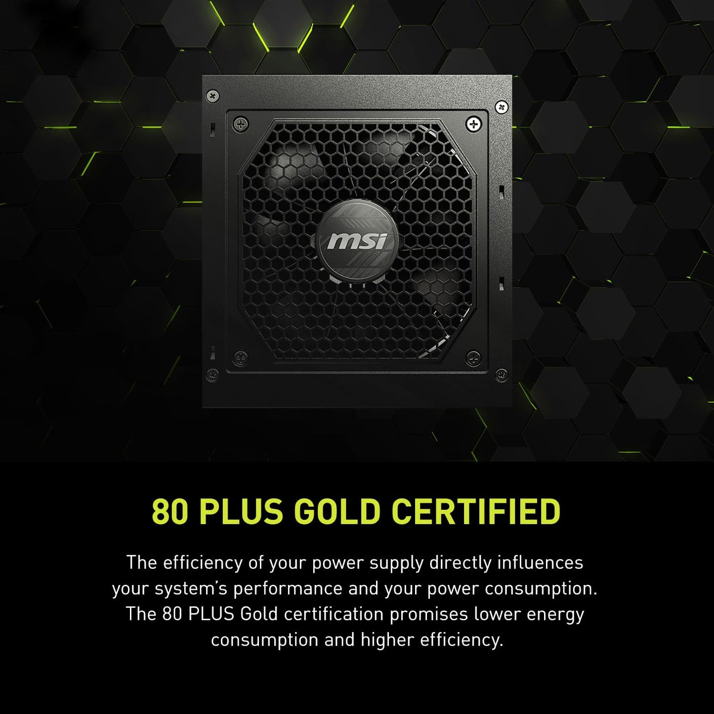 MSI MAG A850GL PCIE 5.1 & ATX 3.1 Gaming Power Supply - Full Modular - 80 Plus Gold Certified 850W - Compact Size - ATX PSU - 10 Year Warranty